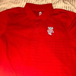 Adidas golf polo - Wisconsin Badger Bucky